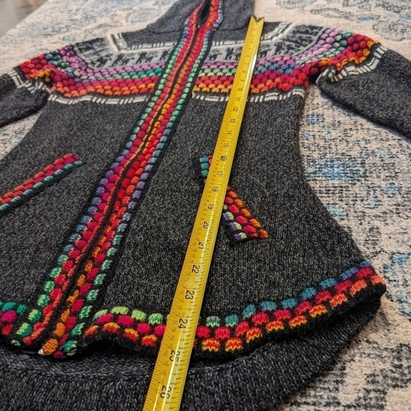 Alpaca mix handmade Sweater Boho-Hippie design - Picture 9 of 9